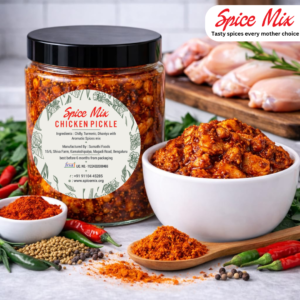 Spice Mix Authentic Chicken Pickle | Traditional Karnataka Style | Bangalore Made 100% Natural Non-Veg Pickle
