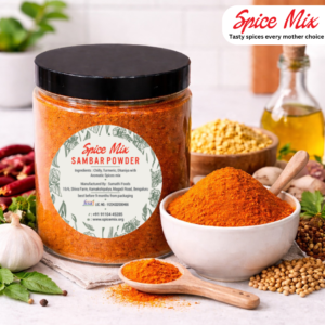 Spice Mix Authentic Sambar Powder | Traditional Karnataka Style Huli Pudi | Bangalore's Best 100% Natural Masala